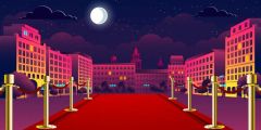Moon Carpet Stage Performance Background Dance Show Backdrop SRB-1154