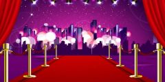 Carpet Pillar Stage Performance Background Dance Show Backdrop SRB-1158