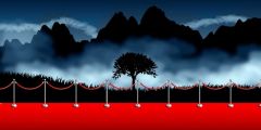 Carpet Pillar Stage Performance Background Dance Show Backdrop SRB-1167