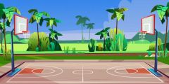 Tree Basketball Stand Stage Performance Background Dance Show Backdrop SRB-1182