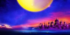 Castle Moon Stage Performance Background Dance Show Backdrop SRB-1210