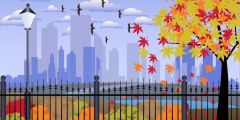 Tree Bird Stage Performance Background Dance Show Backdrop SRB-1212