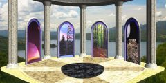 Door Pillar Stage Performance Background Dance Show Backdrop SRB-1215