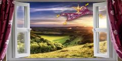 Door Kite Stage Performance Background Dance Show Backdrop SRB-1227