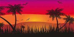 Tree Bird Grass Stage Performance Background Dance Show Backdrop SRB-1236