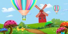 Ballon Road Stage Performance Background Dance Show Backdrop SRB-1239