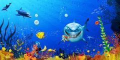 Fish Sea Plant Stage Performance Background Dance Show Backdrop SRB-1240