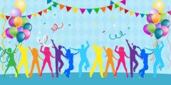 Flag Dancer Balloon Stage Performance Background Dance Show Backdrop SRB-1255