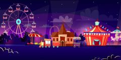 Circus Windmill Stage Performance Background Dance Show Backdrop SRB-1268