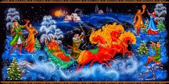 Christmas Tree Animal People Stage Performance Background Dance Show Backdrop SRB-1277