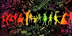 Stage Light Dancers Stage Performance Background Dance Show Backdrop SRB-1290