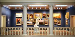 White Pillars Delicate Statue Stage Performance Background Dance Show Backdrop SRB-1300