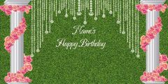 Birthday Party Flowering Pillars Stage Performance Background Dance Show Backdrop SRB-1301