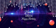 Birthday Party 16Th Diamonds Stage Performance Background Dance Show Backdrop SRB-1303