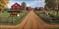 Farm Barn Horse Stage Performance Background Dance Show Backdrop SRC-0029