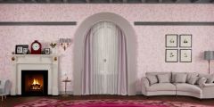 Living Room Fireplace Sofa Stage Performance Background Dance Show Backdrop SRC-0057