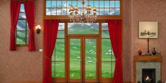 Living Room Snow Mountain Stage Performance Background Dance Show Backdrop SRC-0063