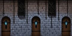 Dungeon Iron Chain Stage Performance Background Dance Show Backdrop SRC-0082