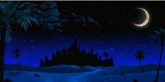 Desert Starry Night Stage Performance Background Dance Show Backdrop SRC-0090