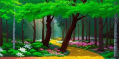 Forest Brick Road Stage Performance Background Dance Show Backdrop SRC-0100