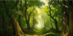 Woods Path Sunlighy Path Stage Performance Background Dance Show Backdrop SRC-0107