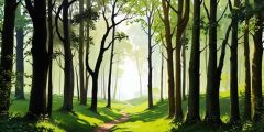 Woods With Path Stage Performance Background Dance Show Backdrop SRC-0108