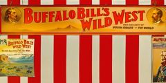 Wild West Striped Banner Stage Performance Background Dance Show Backdrop SRC-0122