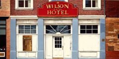 Hotel Brick Building Stage Performance Background Dance Show Backdrop SRC-0129
