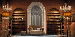 Castle Library Bookshelves Table Stage Performance Background Dance Show Backdrop SRC-0142
