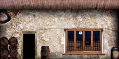 Dilapidated Warehouse Wine Cellar Stage Performance Background Dance Show Backdrop SRC-0151