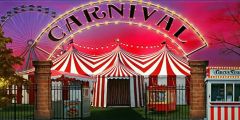 Amusement Park Tent Ferris Wheel Stage Performance Background Dance Show Backdrop SRC-0158