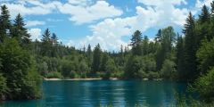 Lake Water Trees Stage Performance Background Dance Show Backdrop SRC-0167