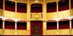 Gold Theater Stage Stage Performance Background Dance Show Backdrop SRC-0190