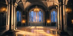 Castle Candlelight Floor Stage Performance Background Dance Show Backdrop SRC-0192