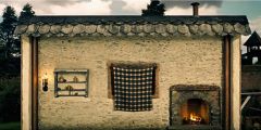Old House Walls Fireplace Stage Performance Background Dance Show Backdrop SRC-0210