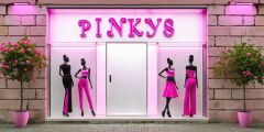 Showcase Pinkys Models Stage Performance Background Dance Show Backdrop SRC-0241