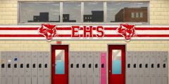 Wildcats Lockers Doors Stage Performance Background Dance Show Backdrop SRC-0244