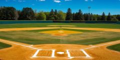 Baseball Field Grass Trees Stage Performance Background Dance Show Backdrop SRC-0245