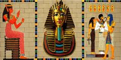 Pharaoh Golden Mask Stage Performance Background Dance Show Backdrop SRC-0256