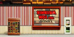Vending Machine Window Street View Stage Performance Background Dance Show Backdrop SRC-0269