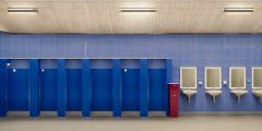 Bathroom Toilets Mirrors Stage Performance Background Dance Show Backdrop SRC-0290