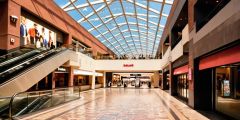 Mall Escalator Brick Ground Stage Performance Background Dance Show Backdrop SRC-0293