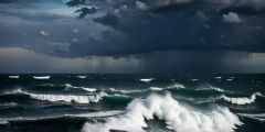 Stormy Ocean Sea Water Stage Performance Background Dance Show Backdrop SRC-0302