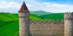 Castle Stone Brik Wall Stage Performance Background Dance Show Backdrop SRC-0314