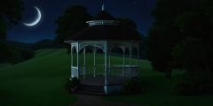 Gazebo Pavilipn Trees Stage Performance Background Dance Show Backdrop SRC-0358