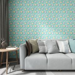 Flowers Floral Pattern Fabric Wallcovering Seamless Wallpaper Wall Decoration WCV-0029