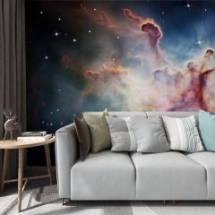 Galaxy Nebula Stars Fabric Wallcovering Seamless Wallpaper Wall Decoration WCV-0146