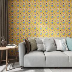 Sparkling Roller Skates Fabric Wallcovering Seamless Wallpaper Wall Decoration WCV-0240