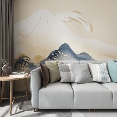 Abstract Art Mountains Fabric Wallcovering Seamless Wallpaper Wall Decoration WCV-0264