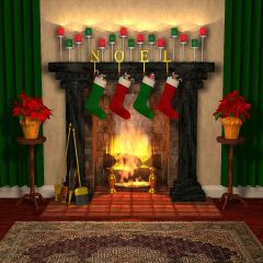 Colorful Christmas Stockings Photography Scenery Backdrop Christmas Theme Banner YMY-119